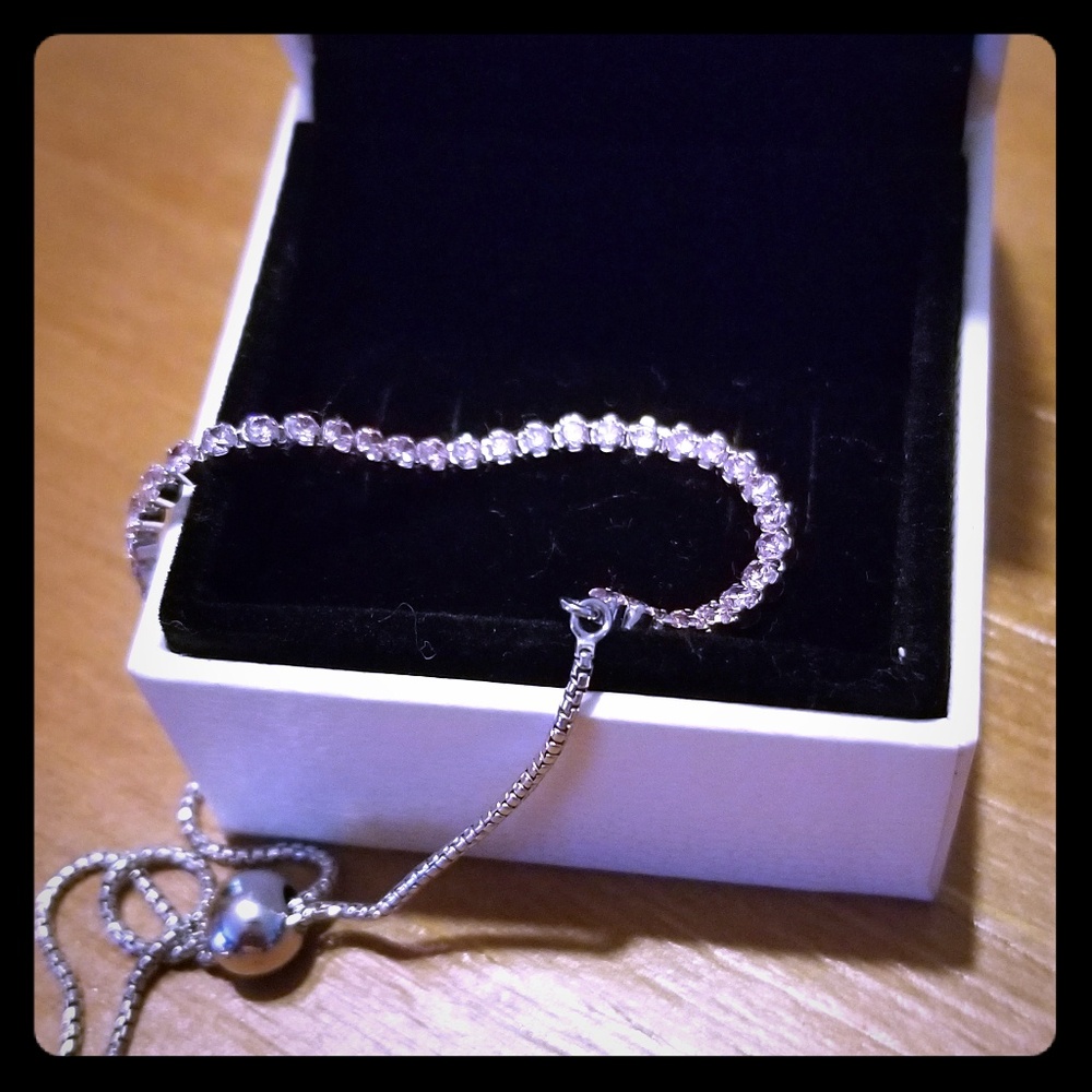 Pandora Adjustable Pink CZ Bracelet